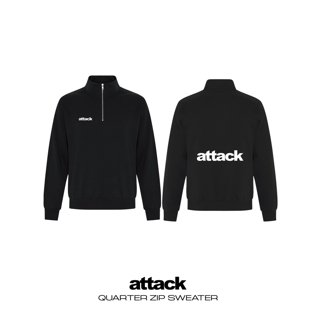 Attack Apparel "QUARTER ZIP" (BLACK)