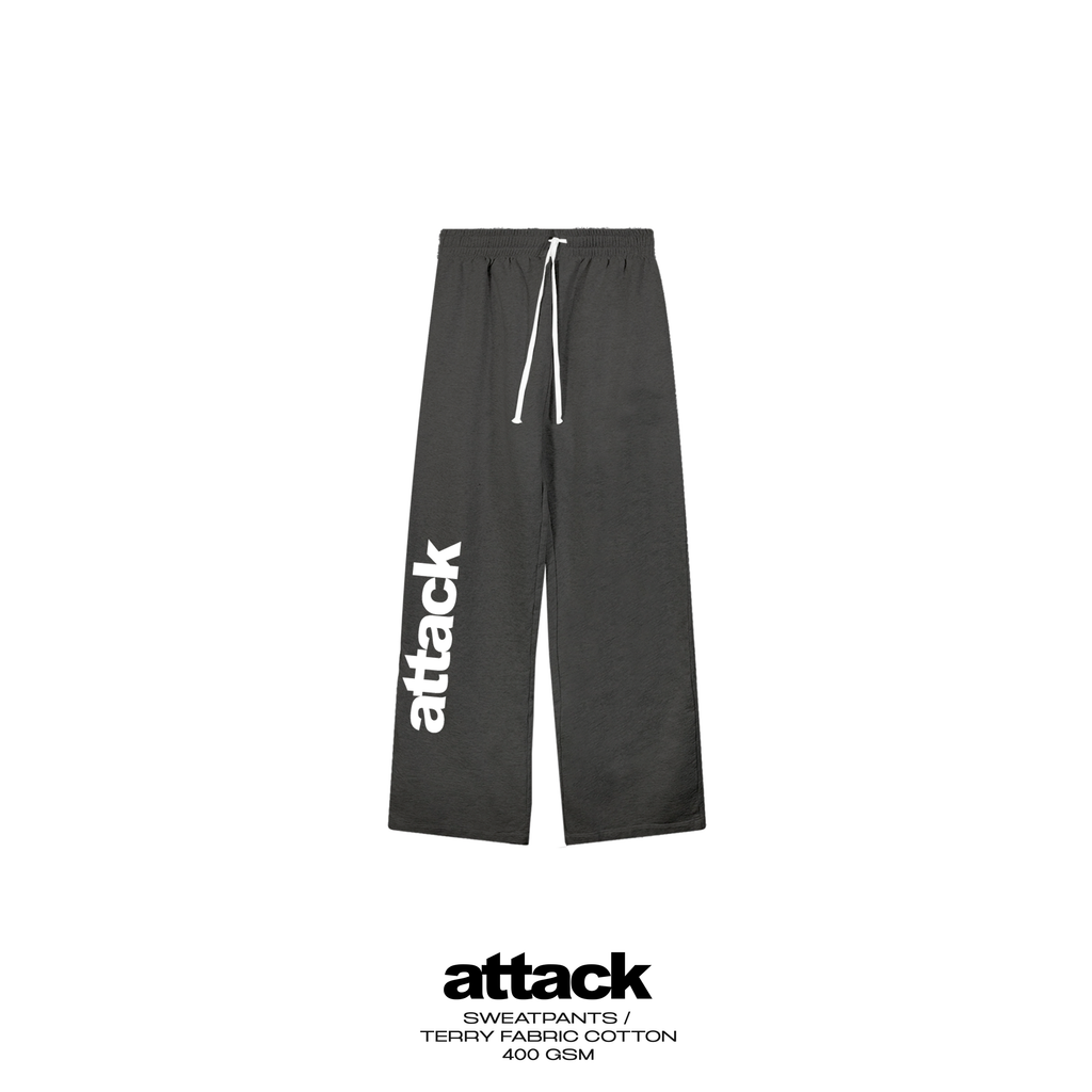 Attack Apparel "SWEATPANTS" (CHARCOAL GRAY)