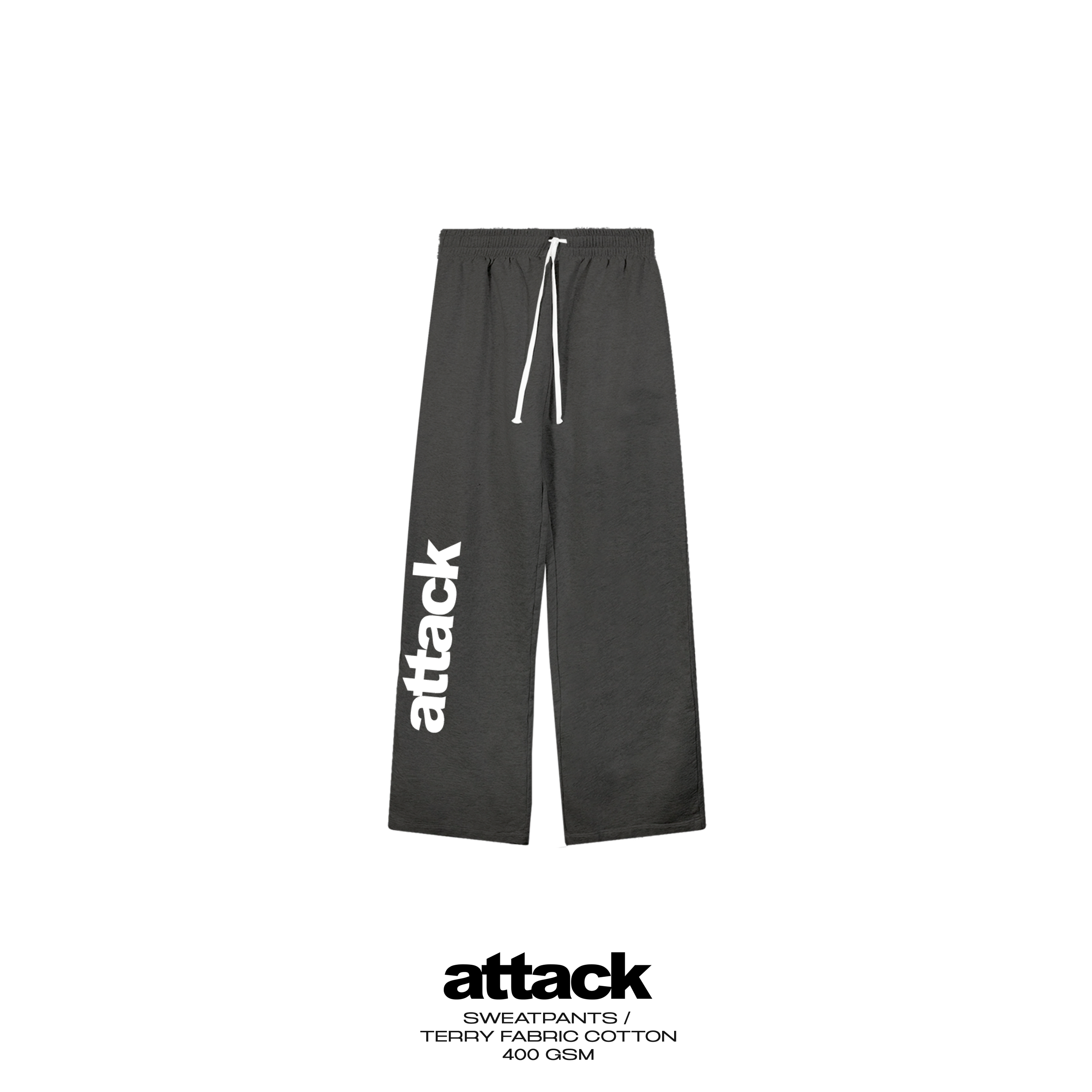 Attack Apparel "SWEATPANTS" (CHARCOAL GRAY)