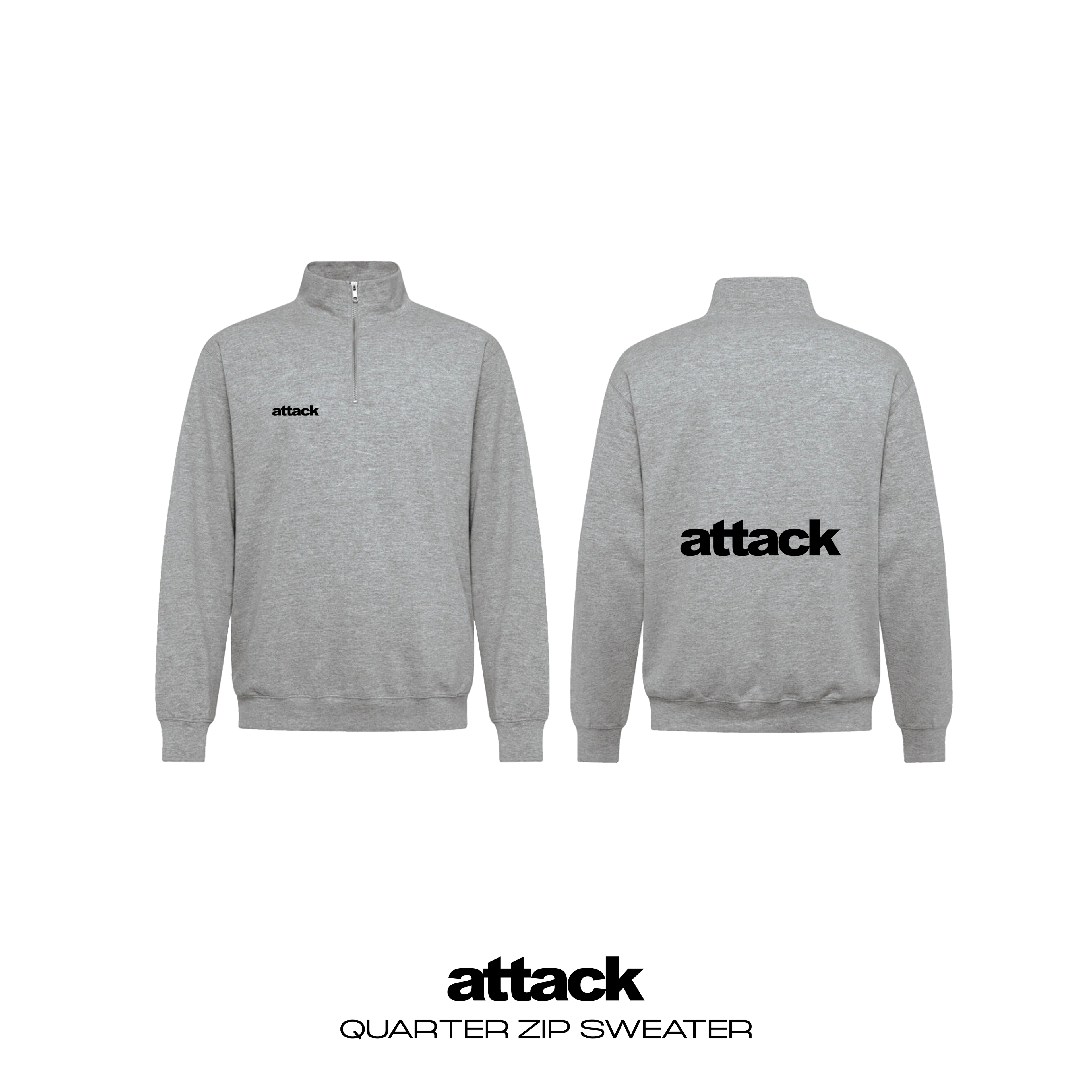 Attack Apparel "QUARTER ZIP" (DARK GRAY)