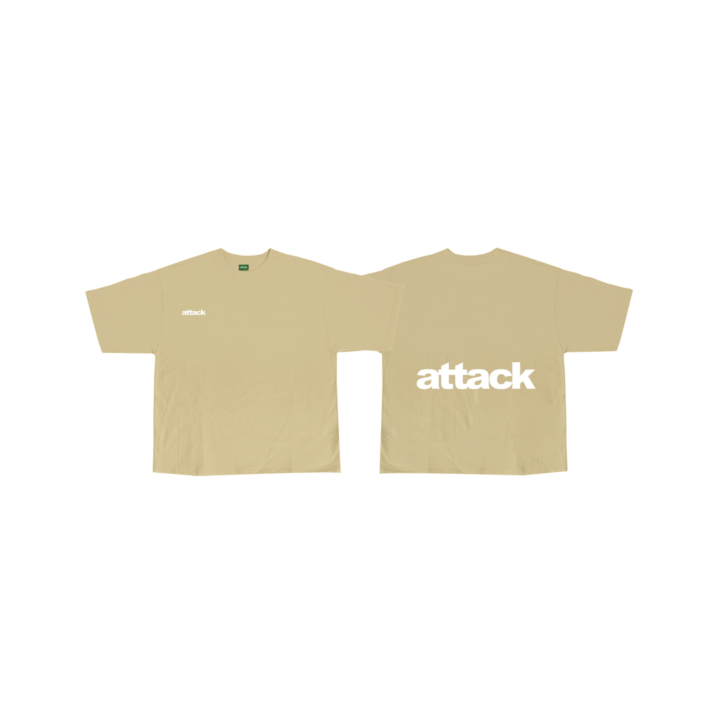 Attack Apparel "BOXY CROPPED TEES" (KHAKI)