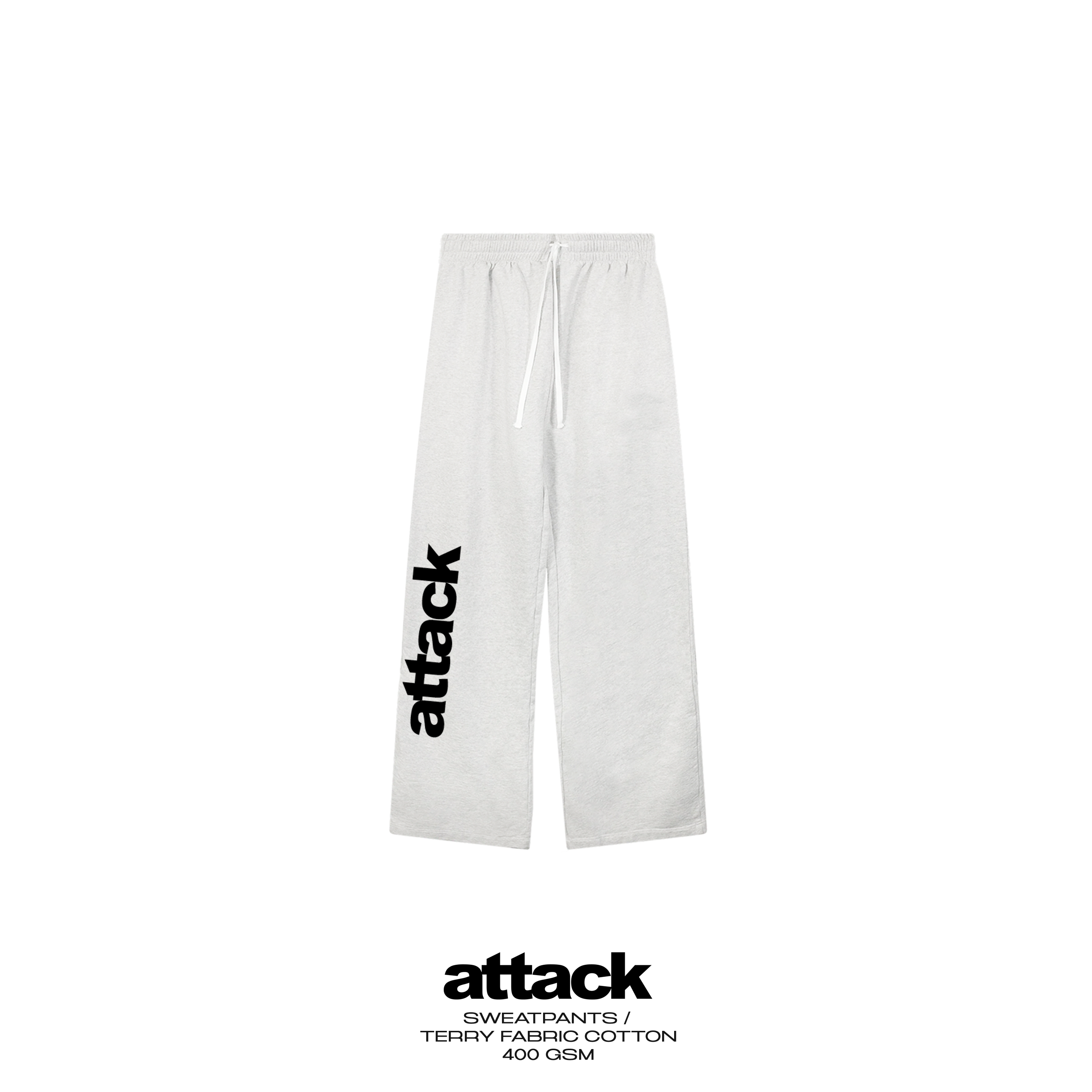 Attack Apparel "SWEATPANTS" (LIGHT GRAY)