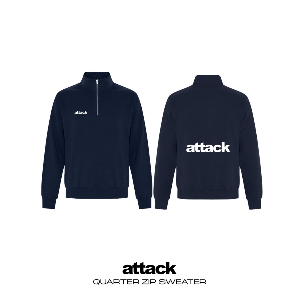 Attack Apparel "QUARTER ZIP" (NAVY BLUE)
