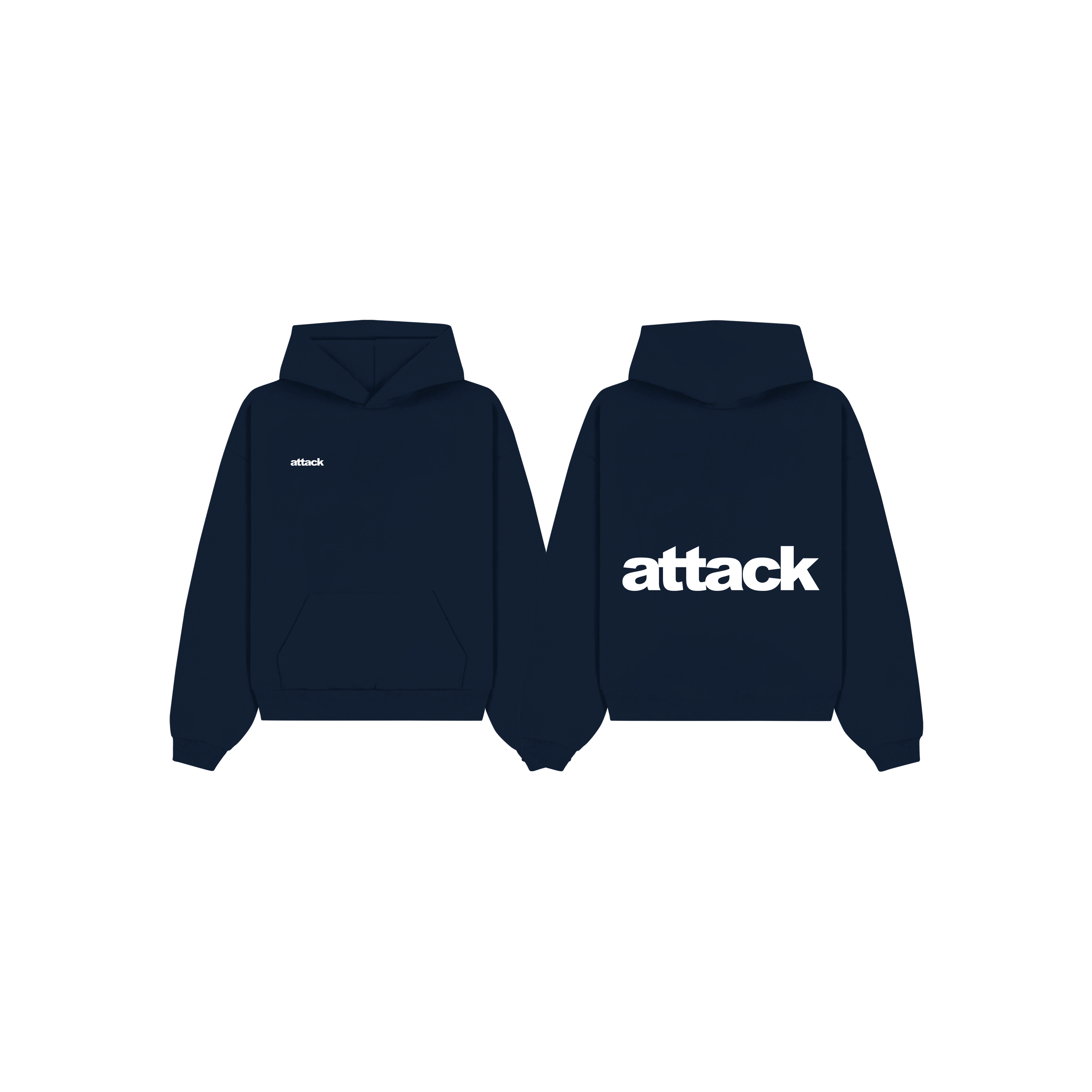 Attack Apparel "HOODIE" (NAVY BLUE)