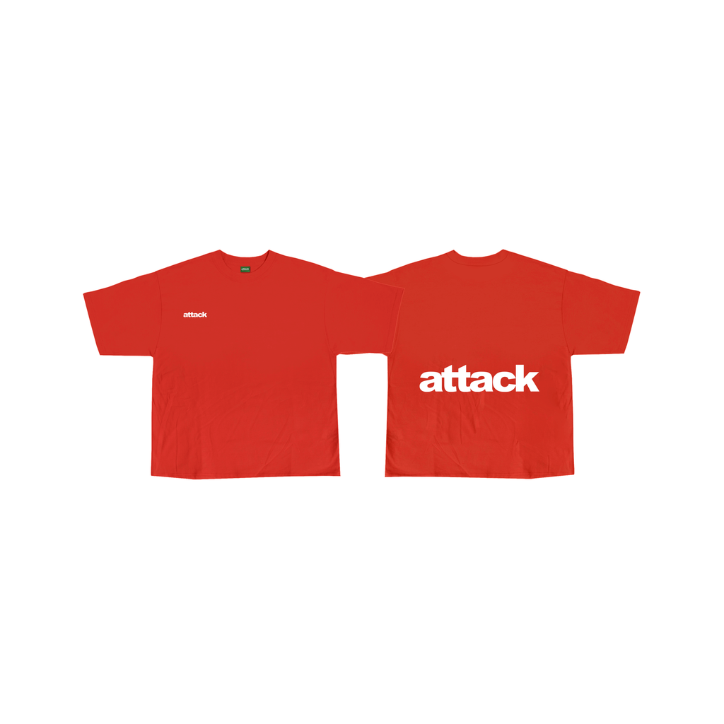 Attack Apparel "BOXY CROPPED TEES" (RED)