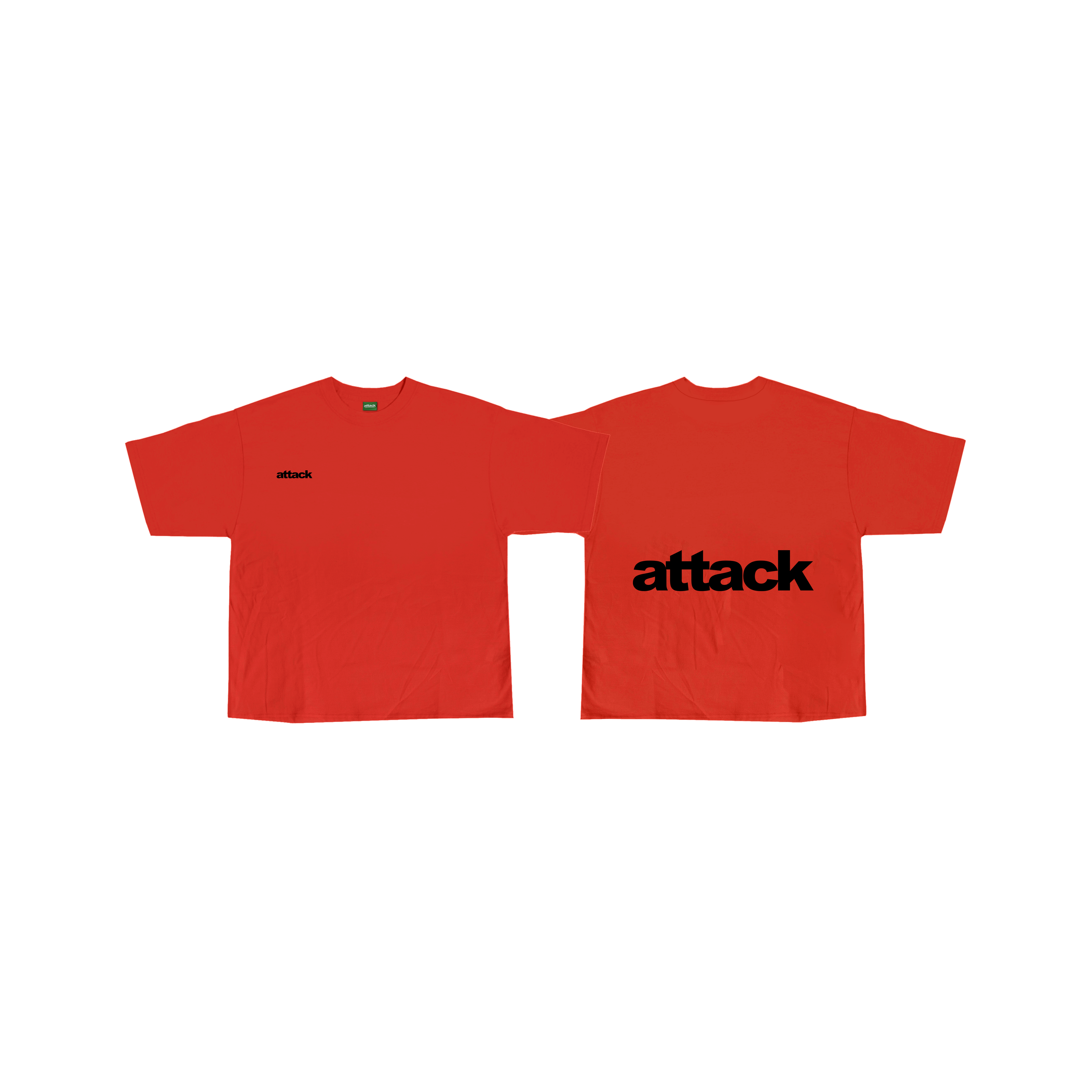 Attack Apparel "BOXY CROPPED TEES" (RED)