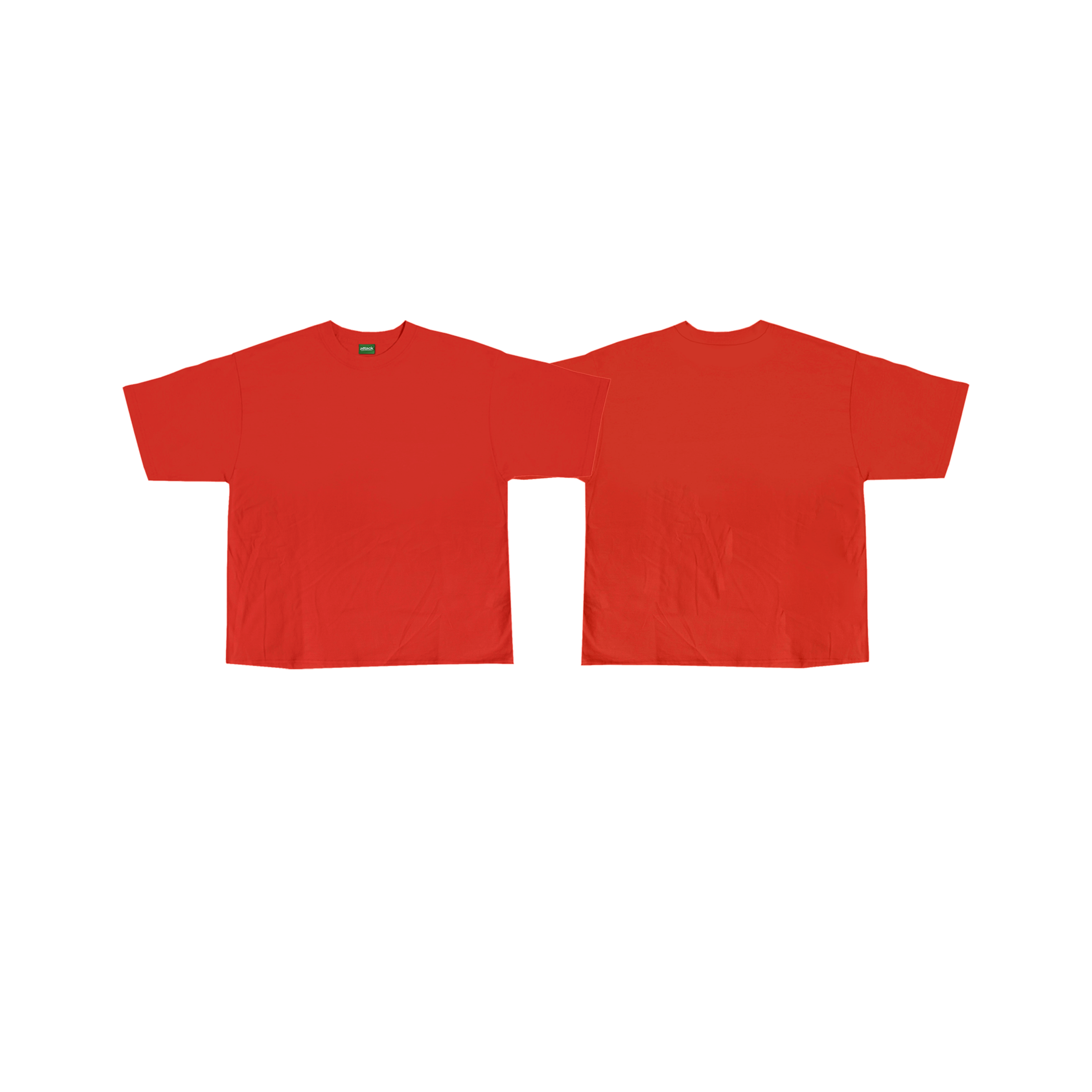 Attack Apparel "BOXY CROPPED PLAIN" (RED)