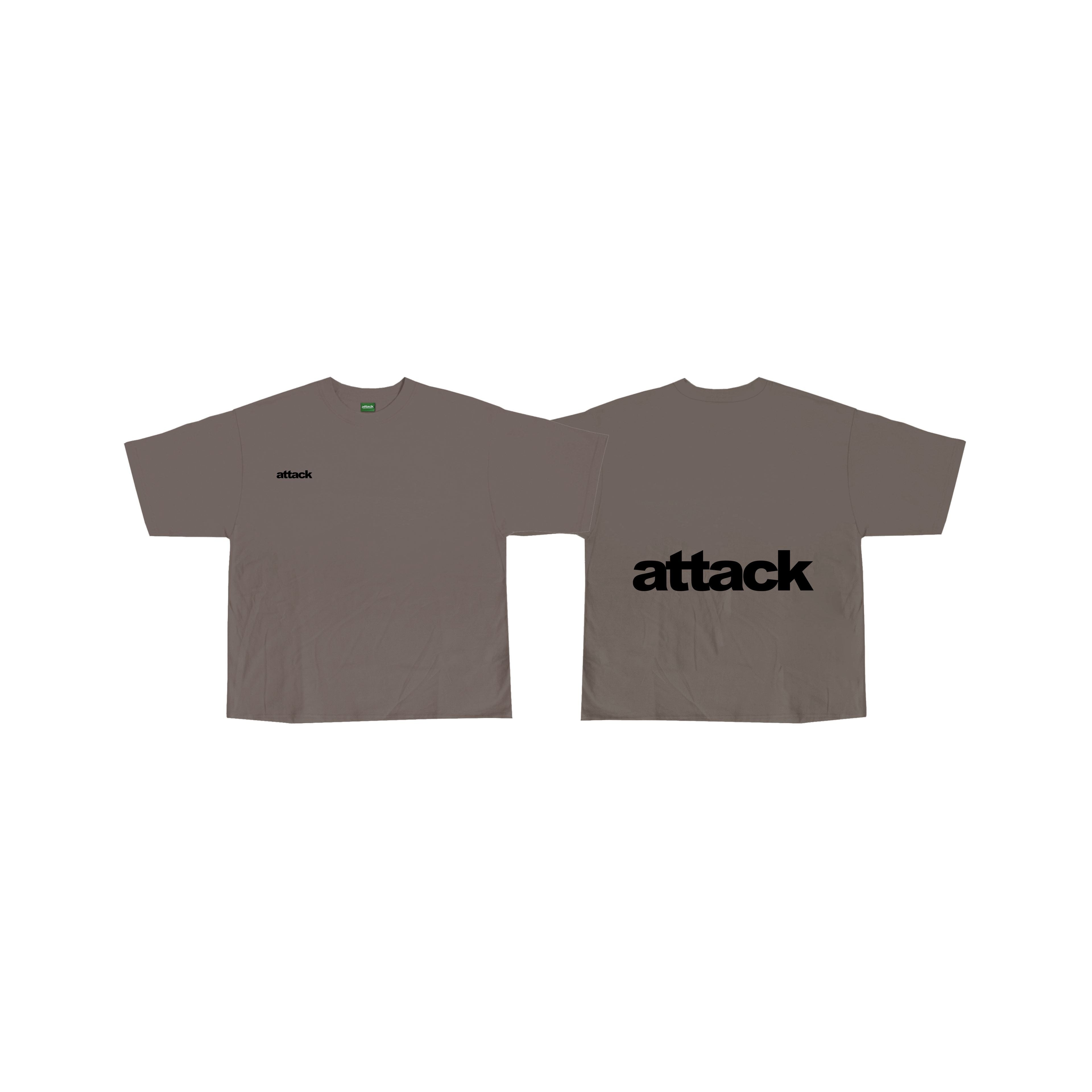 Attack Apparel "BOXY CROPPED TEES" (TAUPE)