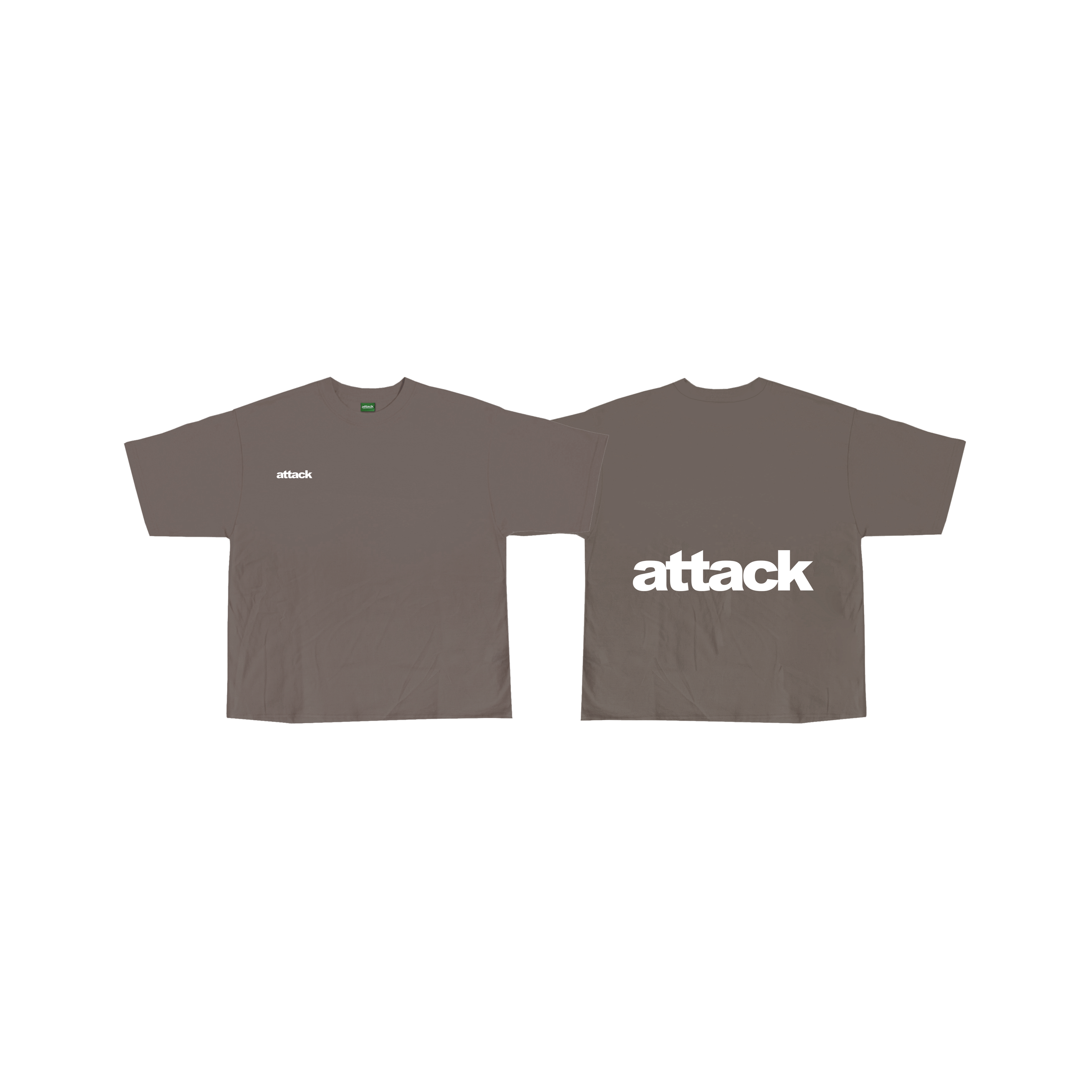 Attack Apparel "BOXY CROPPED TEES" (TAUPE)