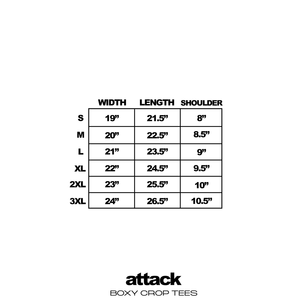 Attack Apparel "BOXY CROPPED PLAIN" (BLUE)