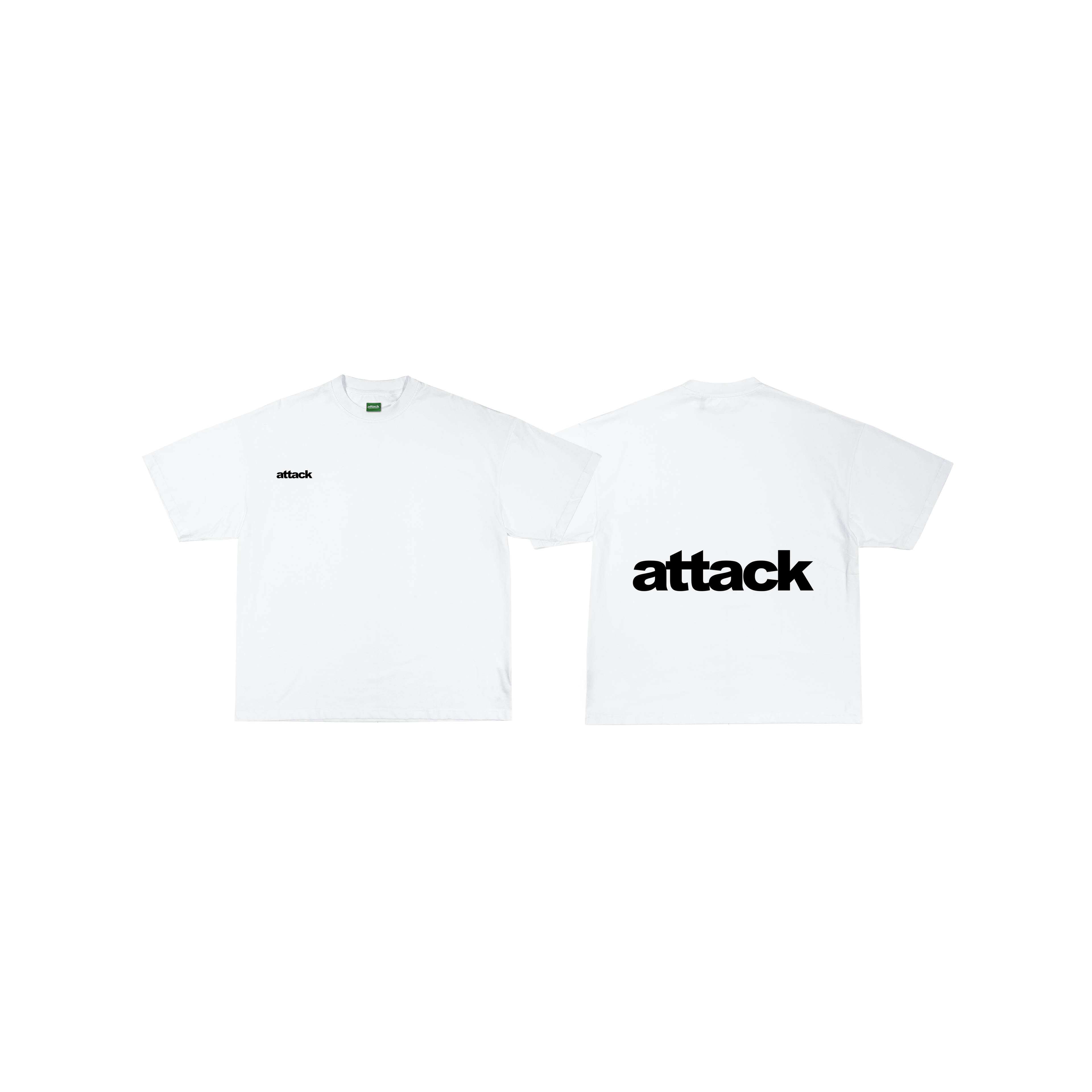 Attack Apparel "BOXY CROPPED TEES" (WHITE)