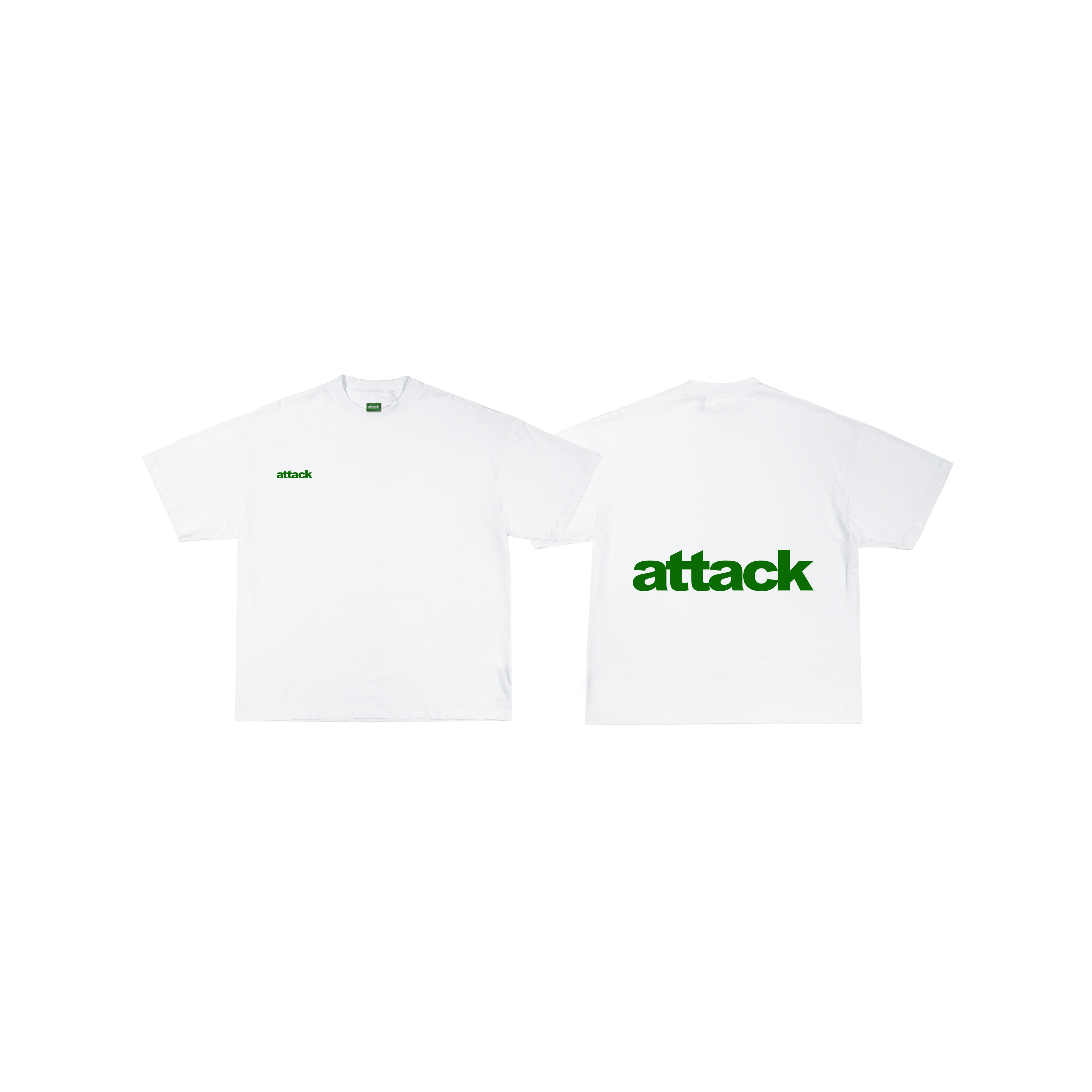 Attack Apparel "BOXY CROPPED TEES" (WHITE)