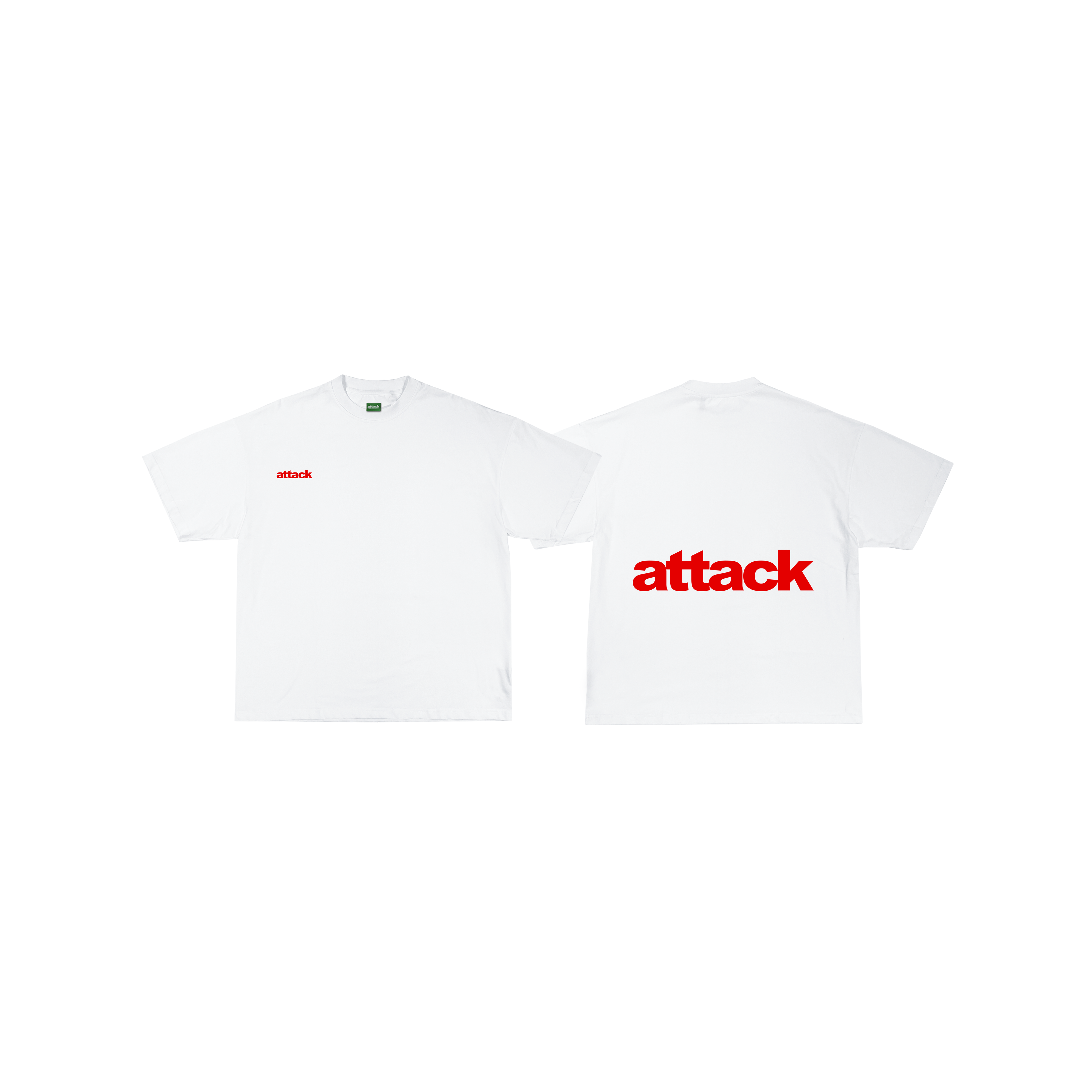 Attack Apparel "BOXY CROPPED TEES" (WHITE)