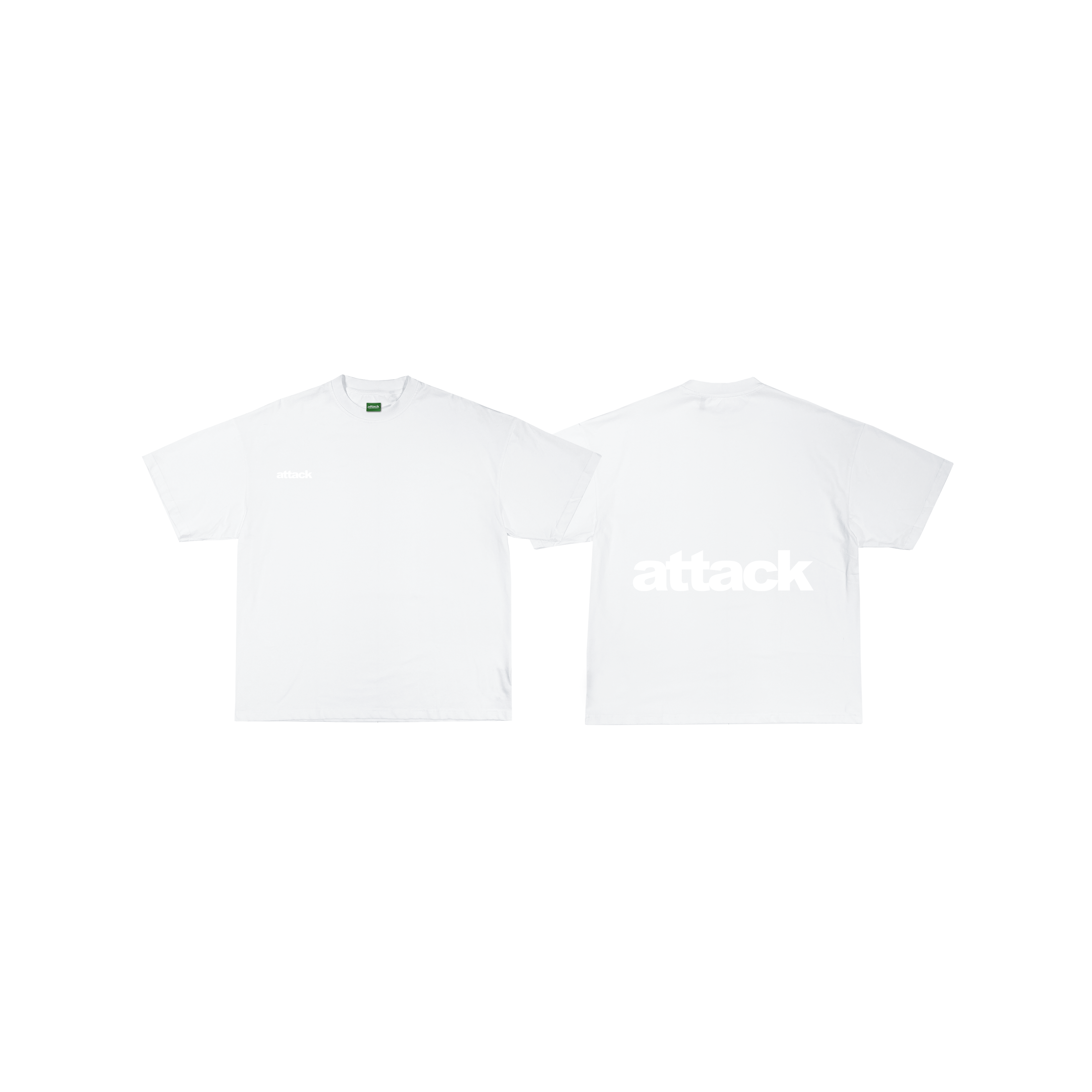 Attack Apparel "BOXY CROPPED TEES" (WHITE)