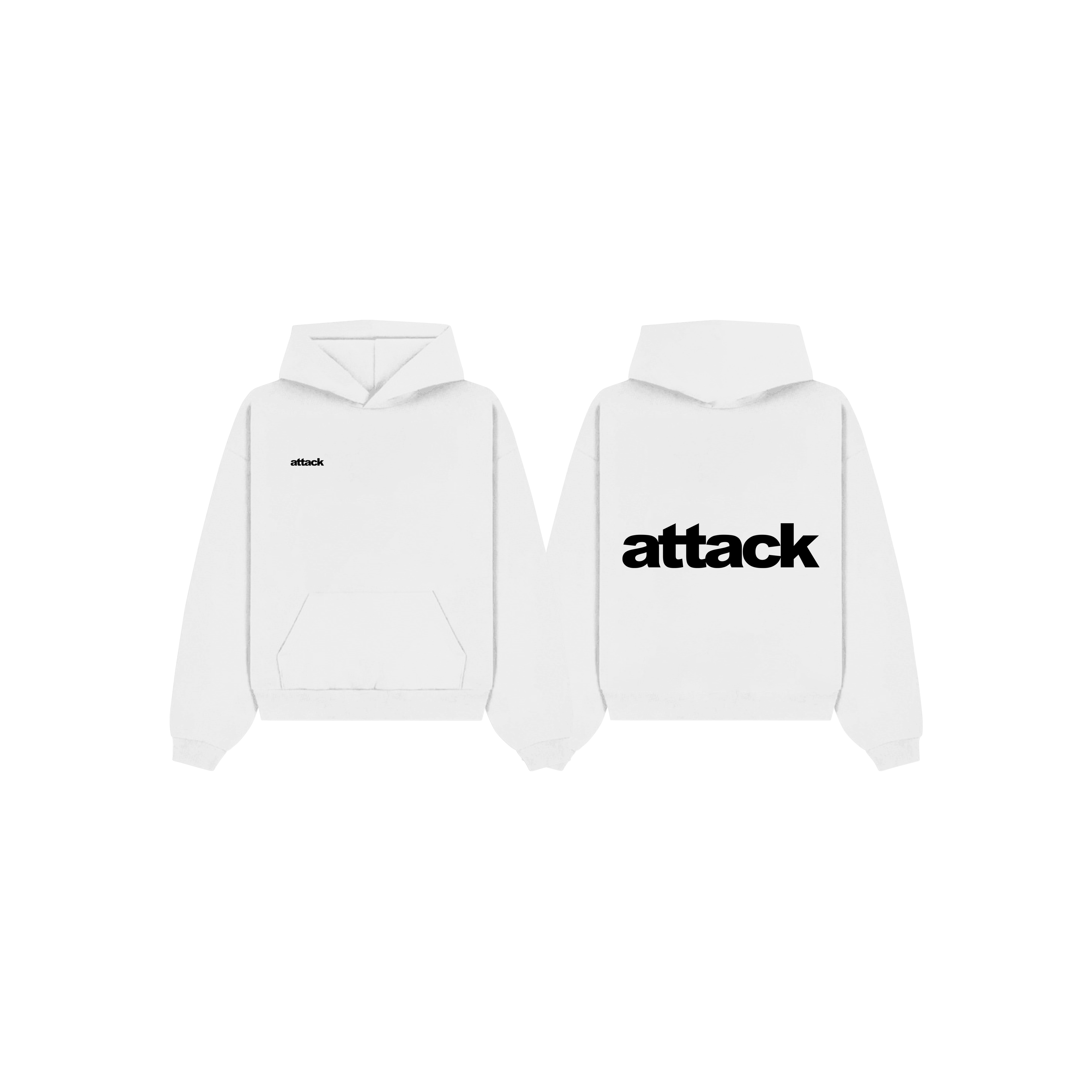 Attack Apparel "HOODIE" (WHITE)