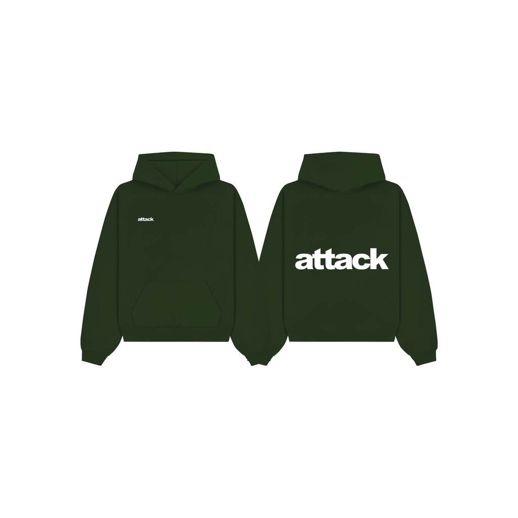 Attack Apparel "HOODIE" (MOSS GREEN)